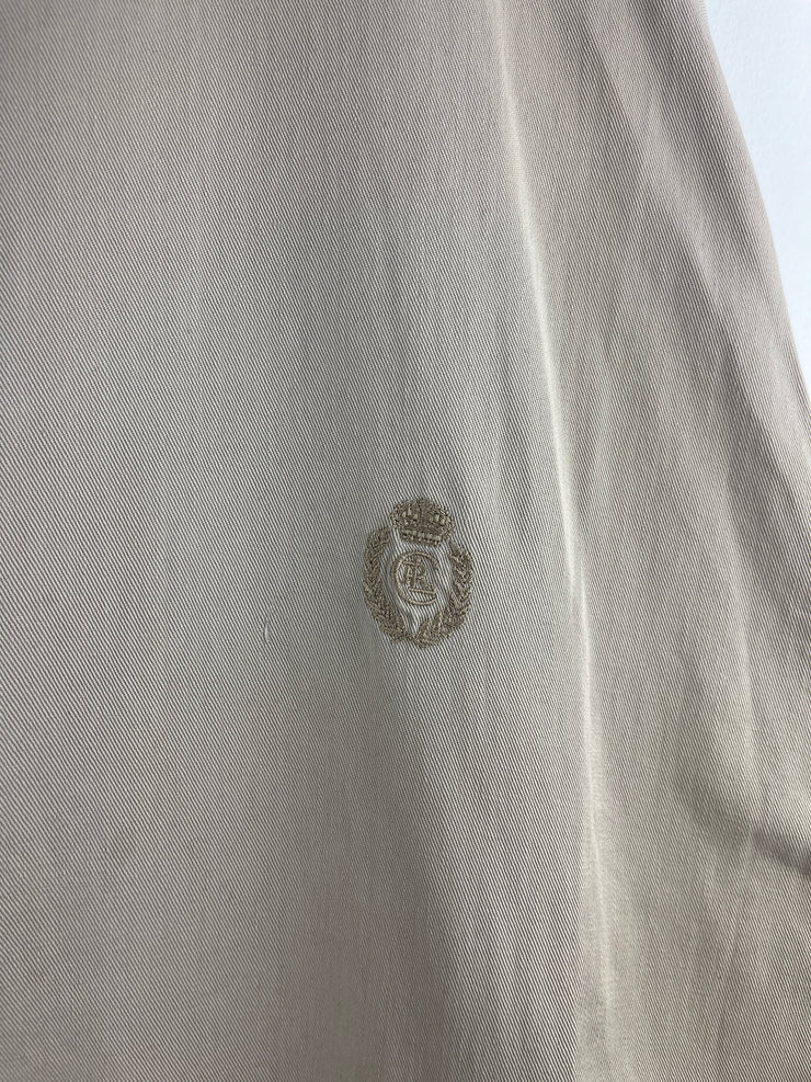 Vintage 90s Chaps Ralph Lauren Beige Cropped Harrington Jacket