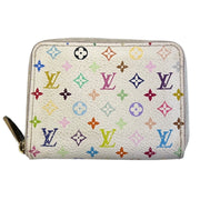 Louis Vuitton Murakami White Zippy Wallet