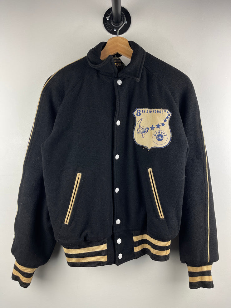 Vintage 60s Empire Sporting Goods 1963 Ramey Judo Team Black Wool Varsity Jacket