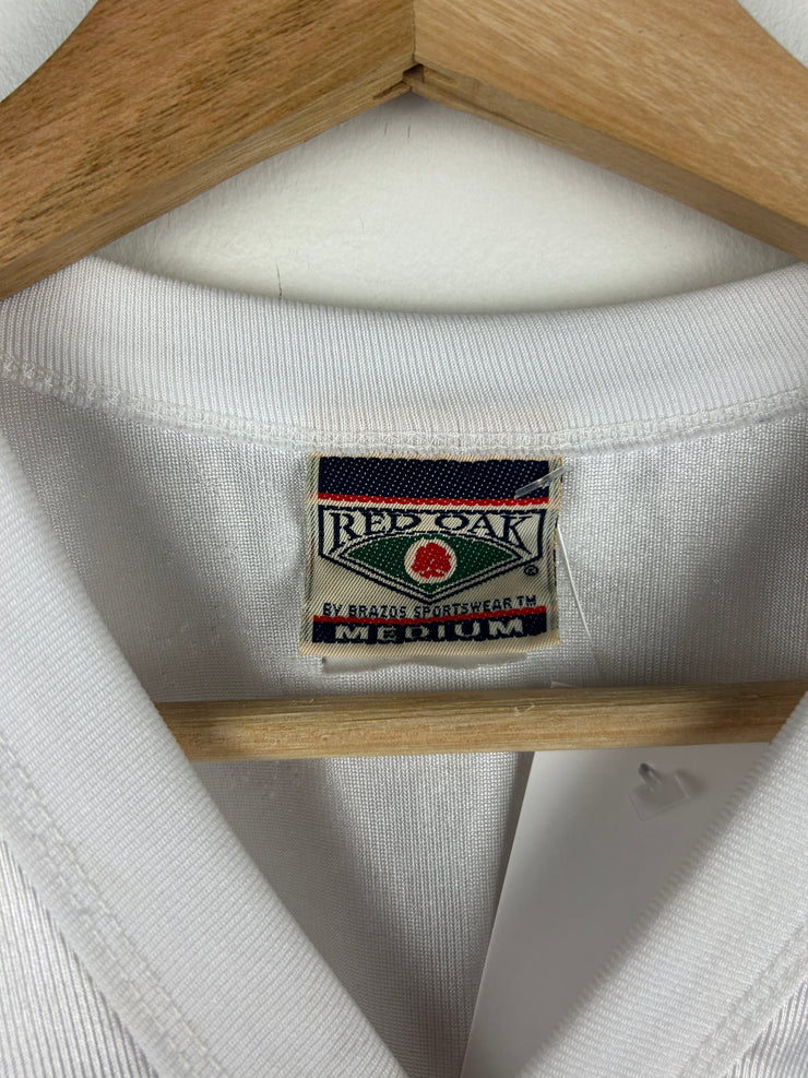 Vintage 90s Red Oak Ohio State White & Red Football Jersey