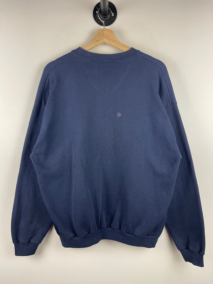 Vintage 90s Disney Mickey Mouse Daffy Duck Goofy Navy Crewneck
