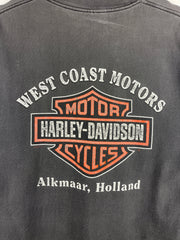 Vintage 2000 Harley Davidson Feel The Heat Holland Faded Black Tee