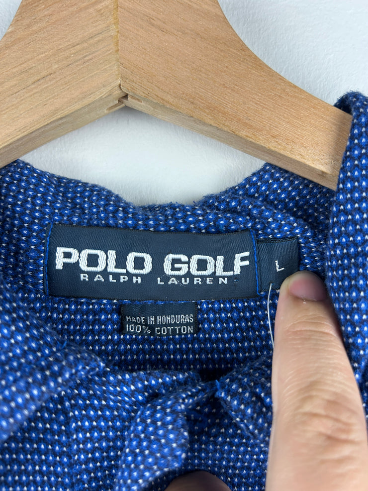 Vintage 90s Polo Golf Ralph Lauren Blue Polo Shirt