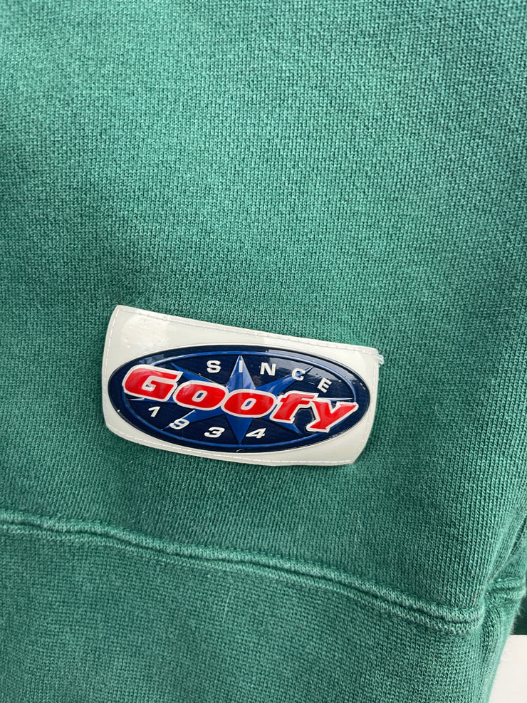 Vintage 90s Disney Goofy Embroidered Green & Navy Crewneck