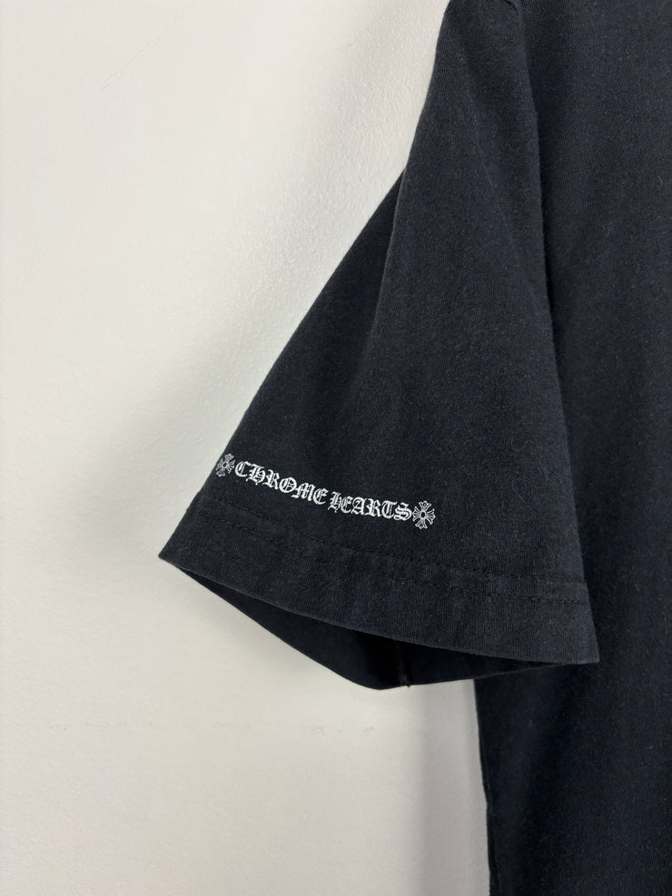 Chrome Hearts Horseshoe Cross Triple Logo Tonal Black Tee