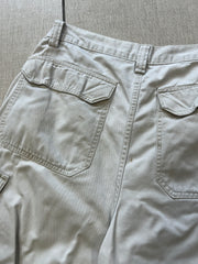 Vintage Y2K Levis Silver Tab Multi Cargo Beige Shorts