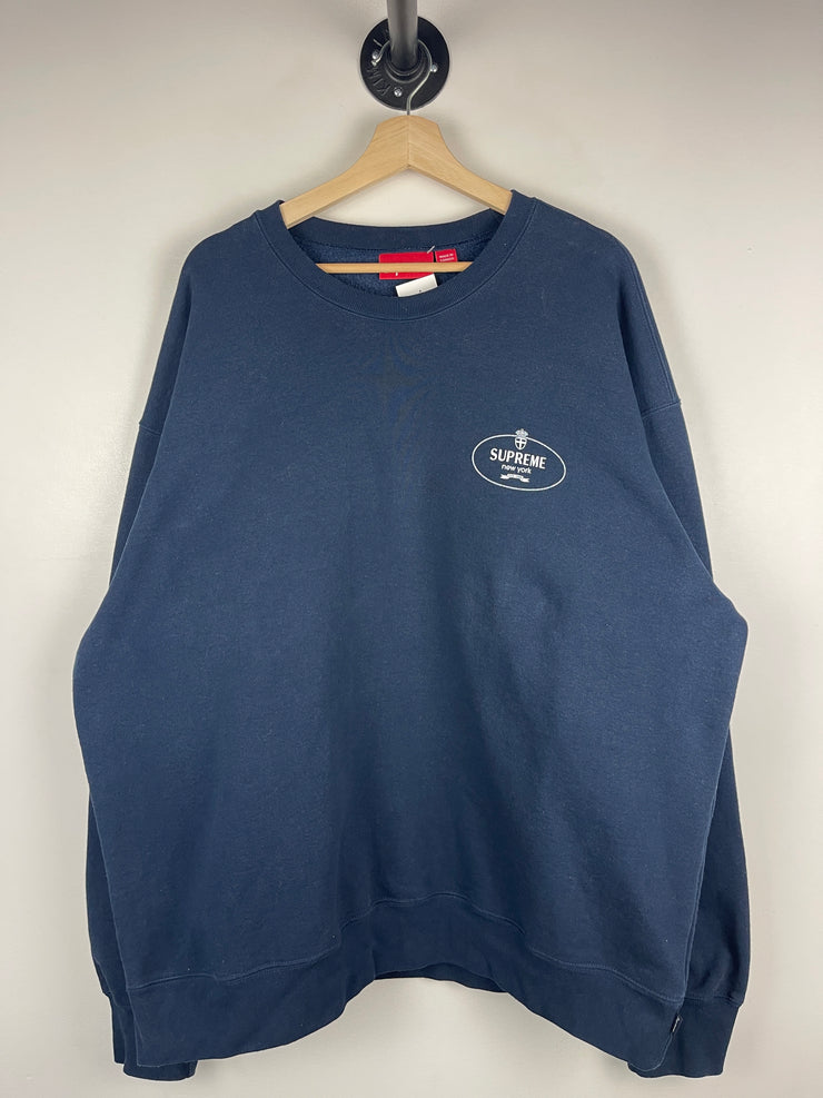 Supreme FW24 Crest Navy Crewneck