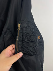 Vintage Alpha Industries Flight Bomber Black Jacket