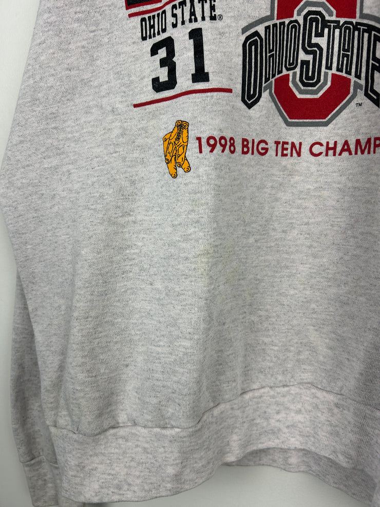 Vintage 90s Ohio State Buckeyes Big Ten Champions Grey Crewneck