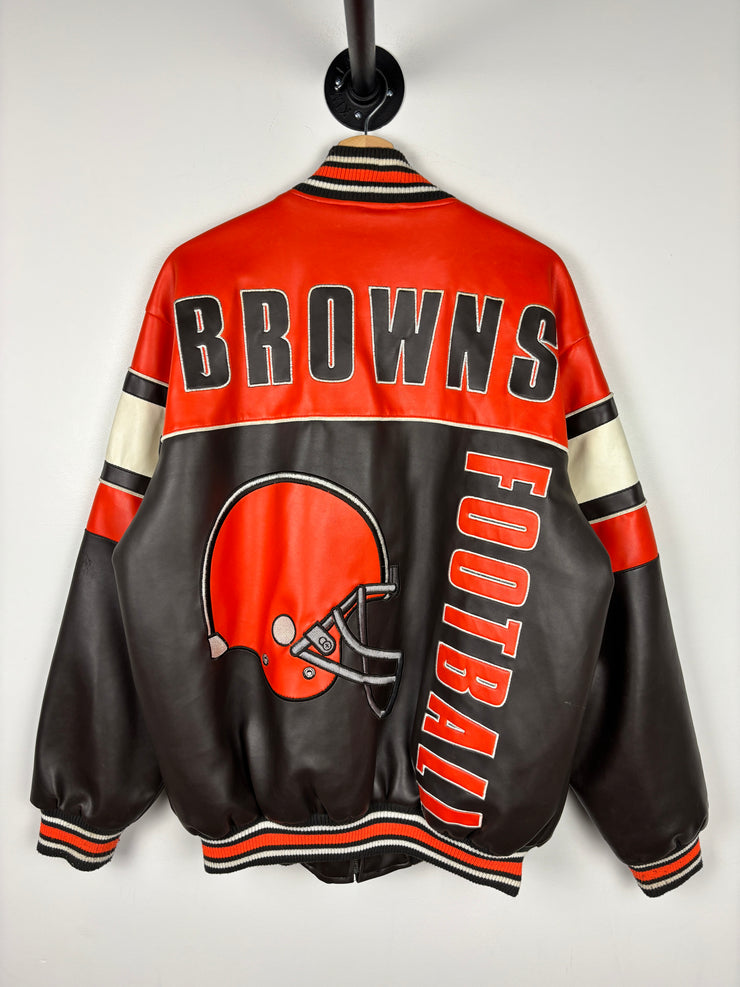 Vintage NFL Cleveland Browns Leather Varsity Jacket