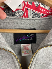 Vintage 90s Budweiser Beer King Of Beers Grey Quarter Zip Sweater