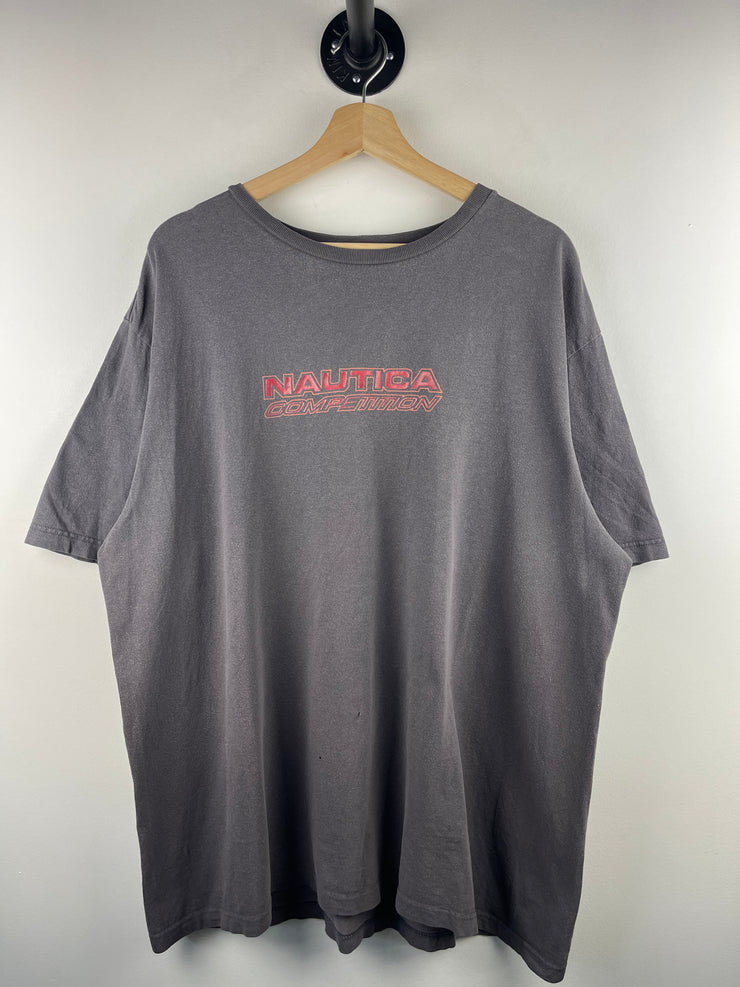 Vintage Nautica Competition Spellout Faded Grey Tee