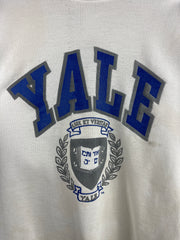 Vintage 80s Yale University White Crewneck