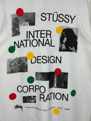 Stussy Dot Collage White Long Sleeve