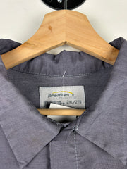 Vintage Inmate Dept Of Corrections Prison Uniform Cropped Button Up Short Sleeve Shirt