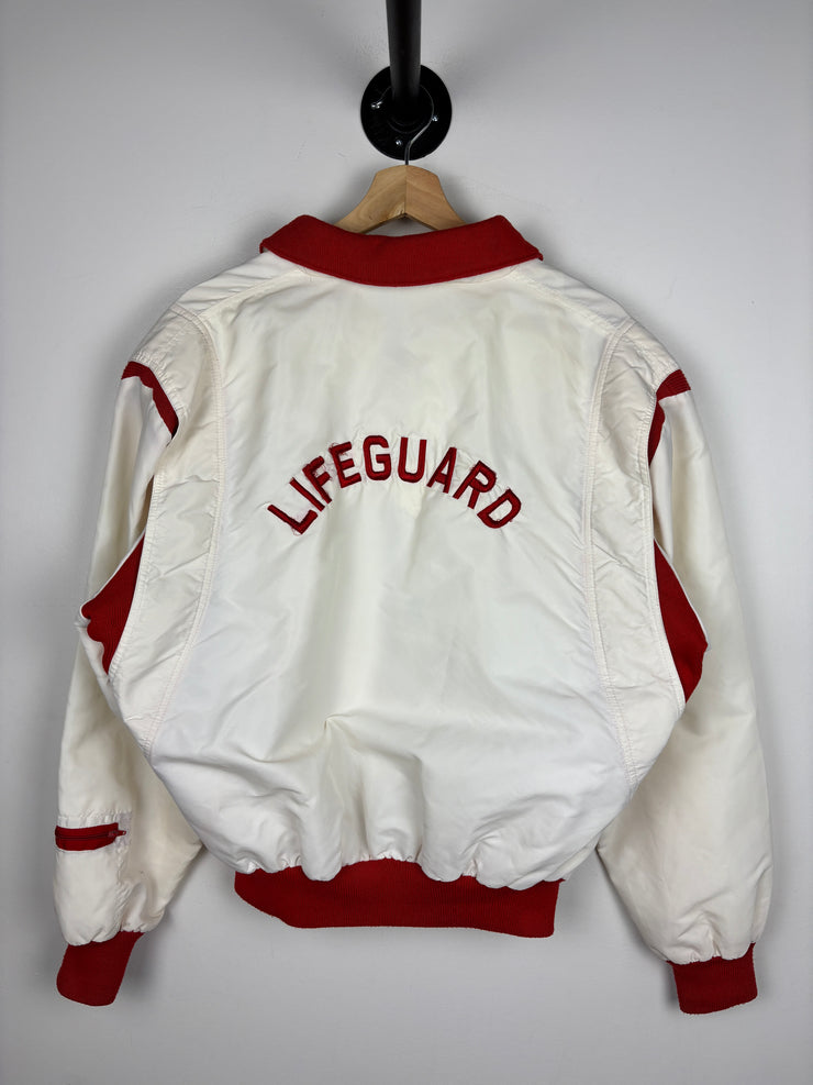 Vintage 80s Bingemans Kitchener Lifeguard White & Red Jacket