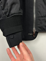 Dior X Sacai FW21 Black Hybrid Zip Up Bomber Jacket