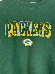 Vintage 90's Logo 7 Green Bay Packers Green Crewneck