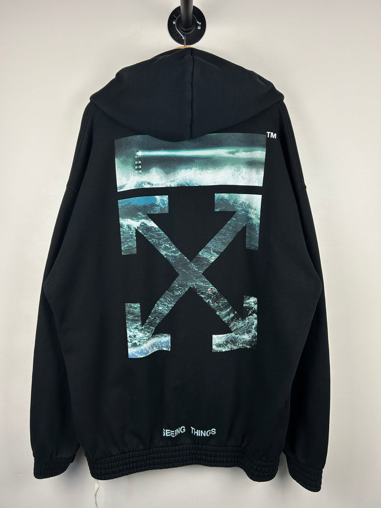 Off White Screaming Girl Arrows Black Hoodie