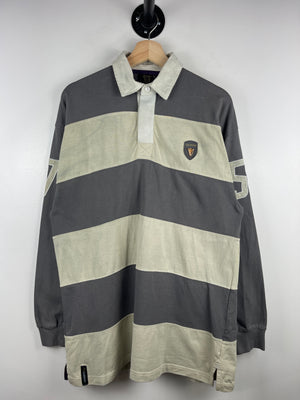 Vintage Guinness Beer Striped Polo Rugby Long Sleeve