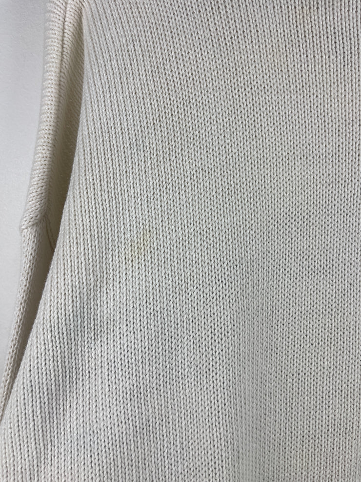 Vintage 90s Par Four Golf Knit White Sweater