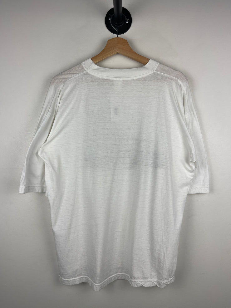 Vintage 90s Mercedes Benz SL 800 Michael Stich Tennis White Tee