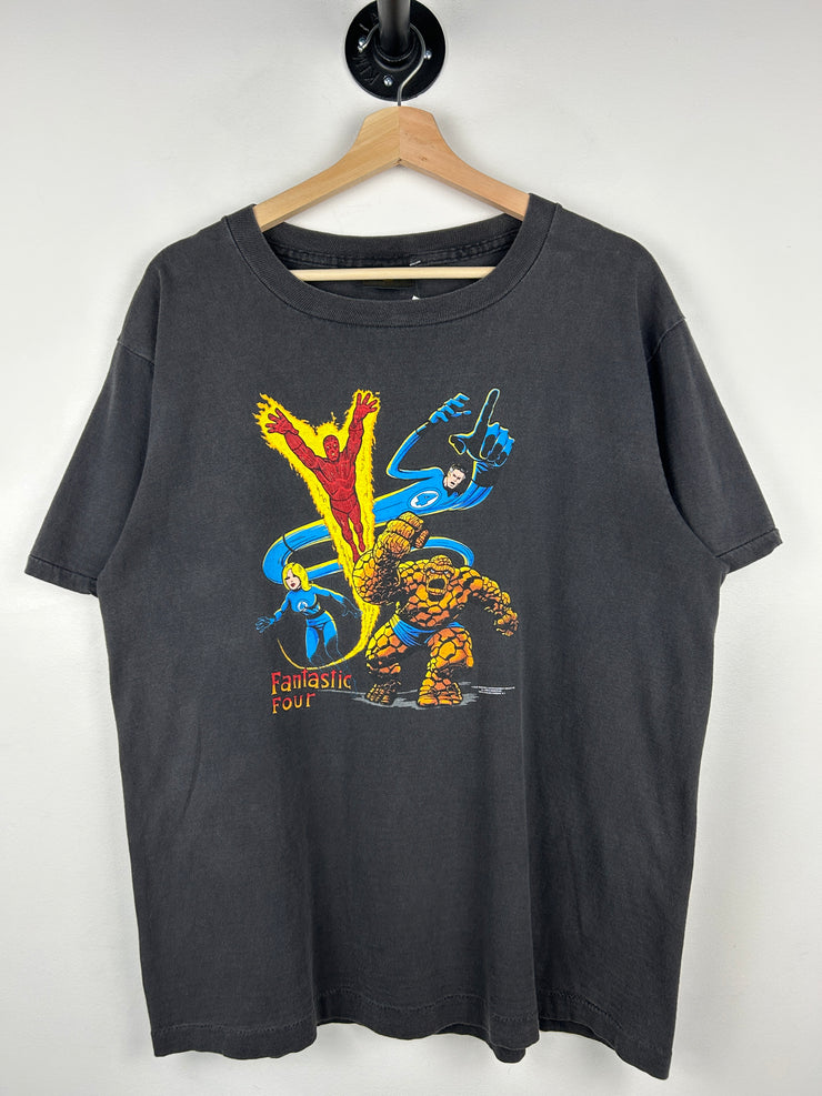 Vintage 80s Marvel Fantastic Four Changes Black Tee