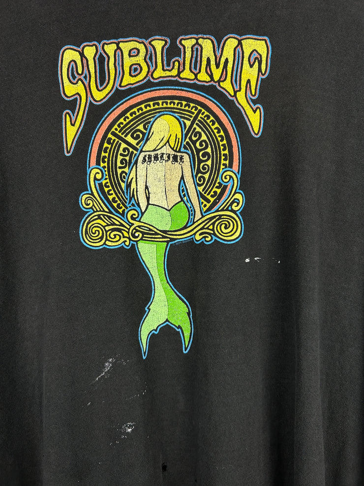 Vintage 2004 Sublime Mermaid Spellout Black Long Sleeve