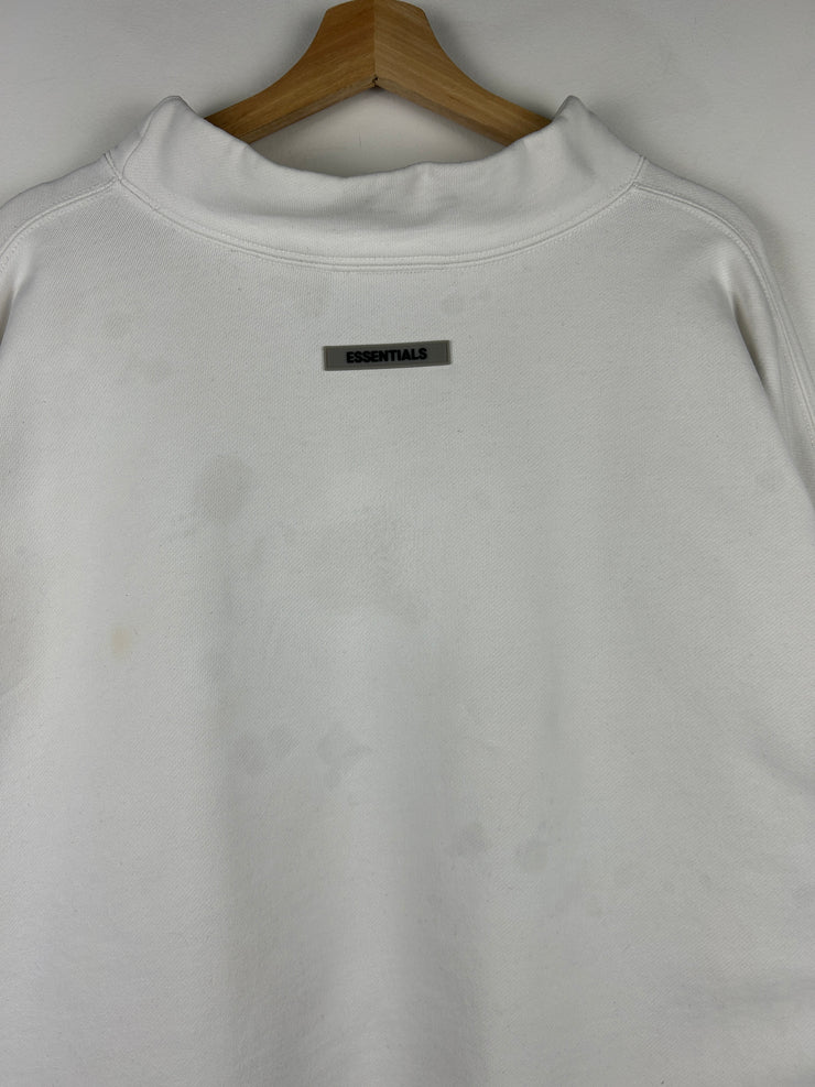 Fear Of God Essentials White Mockneck Crewneck