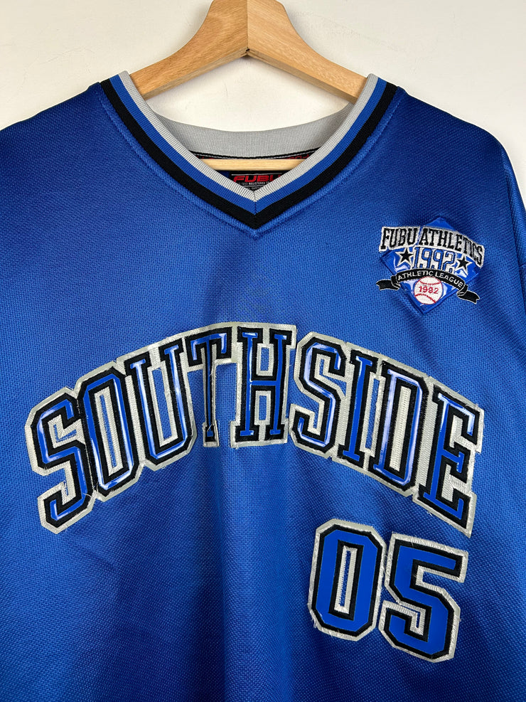 Vintage Y2K Fubu Southside Blue Football Jersey