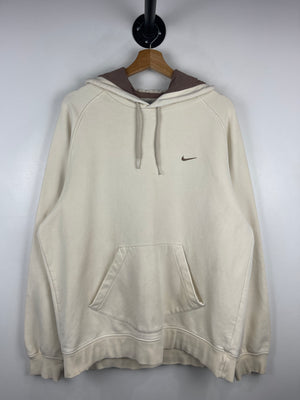Vintage Nike Mini Swoosh Cream Hoodie