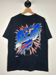 Vintage 90s NFL Buffalo Bills Explosion Black Tee