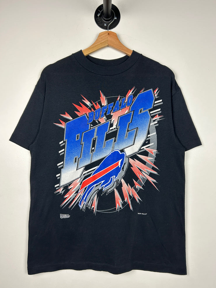 Vintage 90s NFL Buffalo Bills Explosion Black Tee