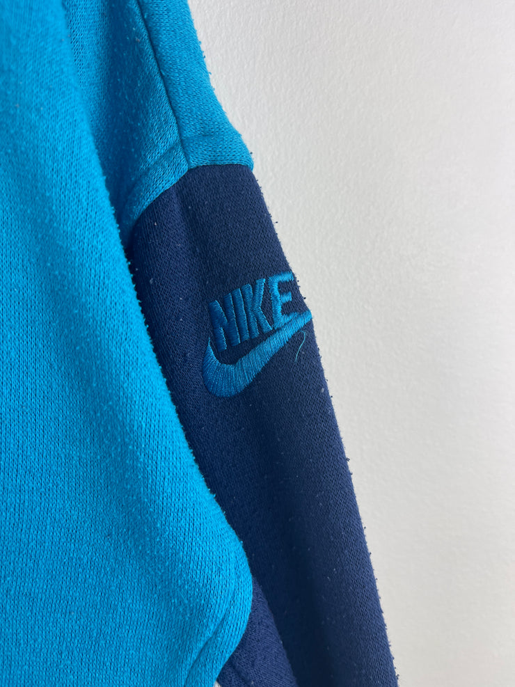 Vintage 80s Nike Blue & Navy Zip Up Sweater