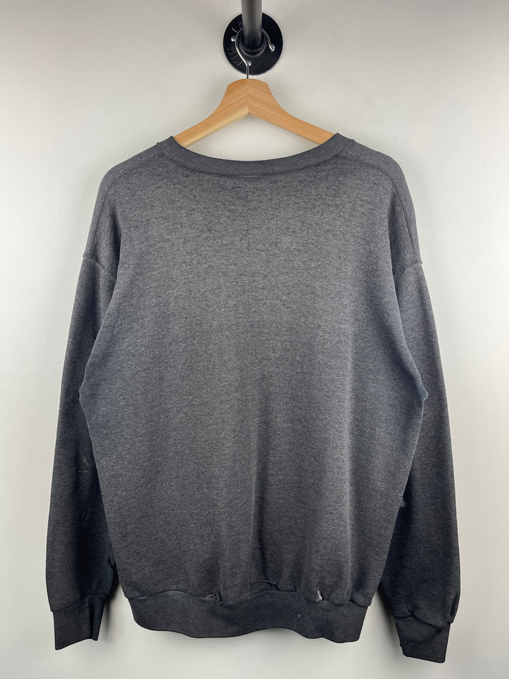Vintage 90s NHL Buffalo Sabres Embroidered Faded Black Crewneck