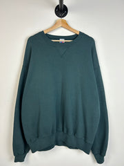 Vintage 90's Russell Forest Green Blank Crewneck