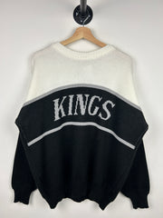 Vintage 90s NHL Los Angeles Kings Black & White Knit Sweater