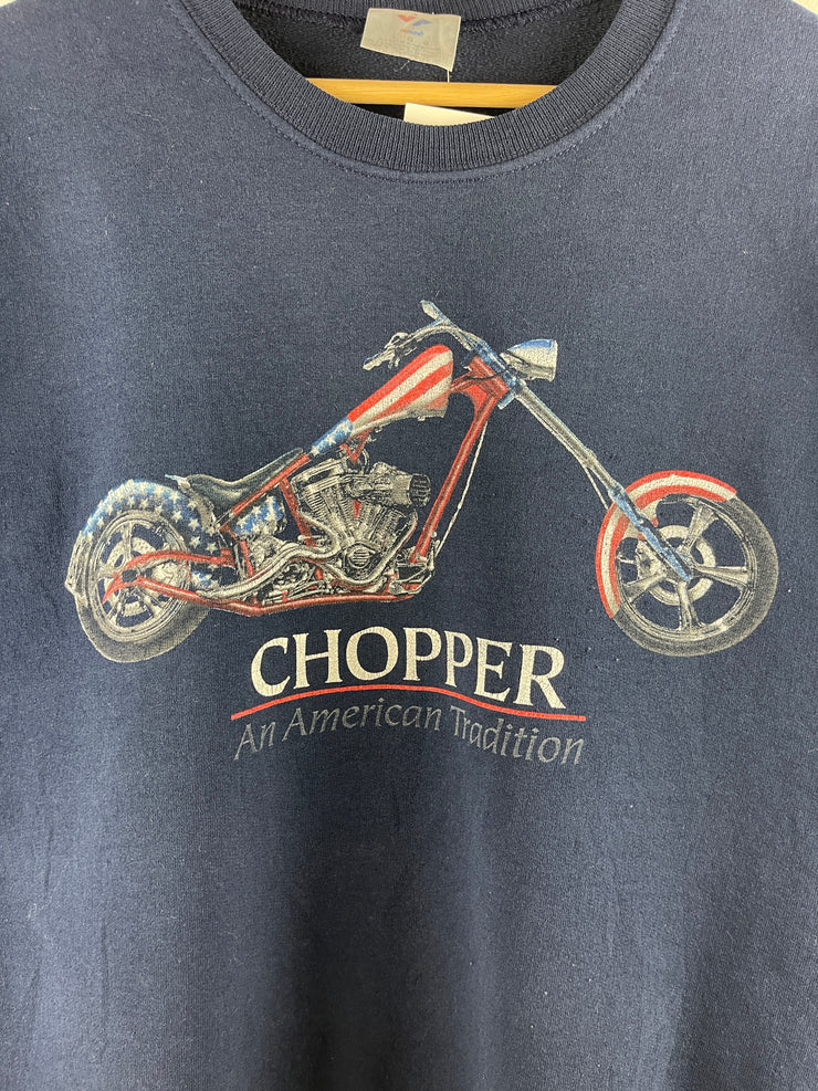 Vintage American Tradition Chopper Navy Crewneck