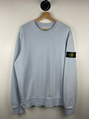 Stone Island Patch Light Blue Crewneck