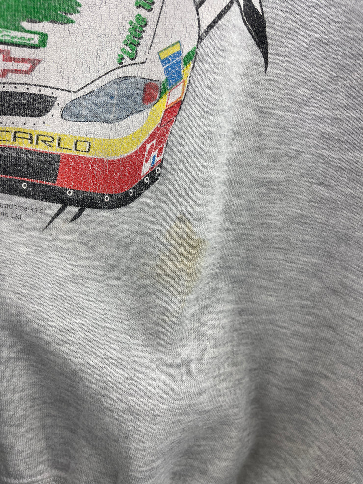 Vintage Nascar Little Trees Racing Grey Crewneck