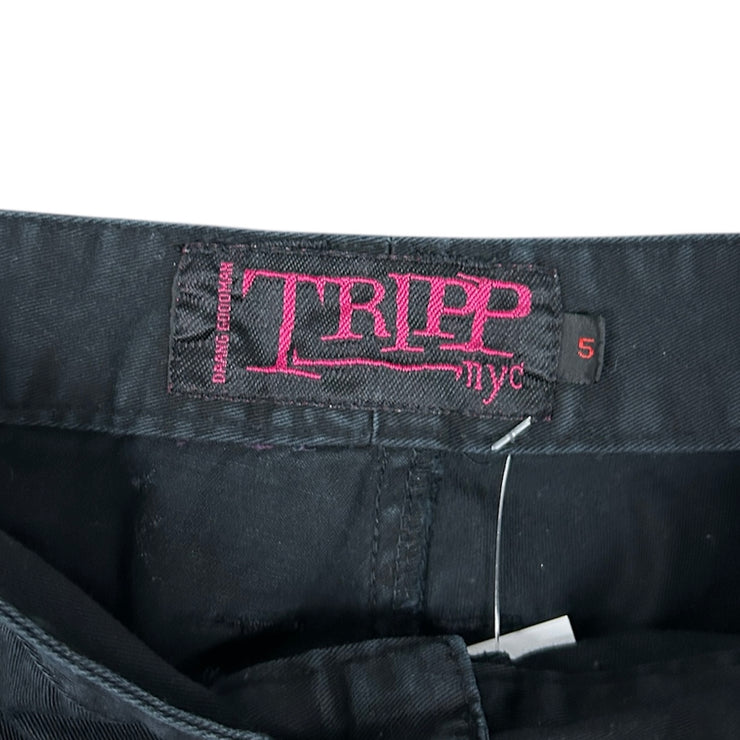 Vintage Tripp NYC Black & Hot Pink Plaid Flared Bondage Rave Women&