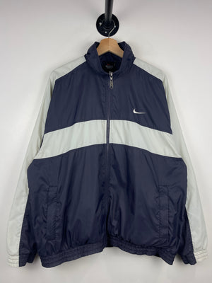 Vintage 90s Nike Swoosh White & Navy Windbreaker