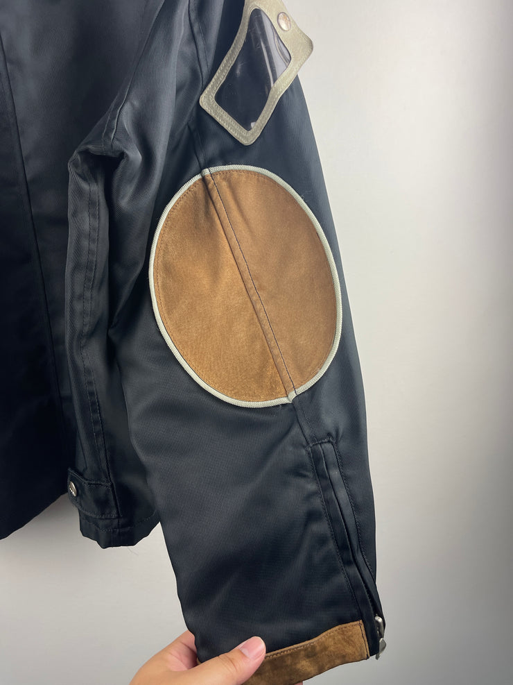 Vintage 90s Diesel 700 Biker Nylon Black Jacket