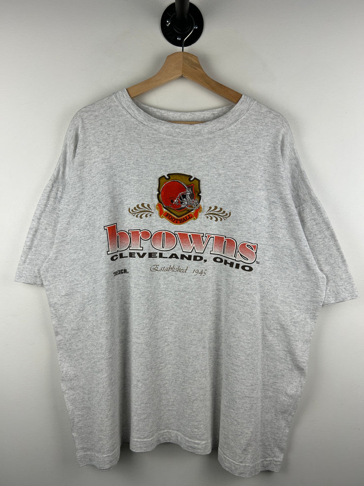 Vintage 90s NFL Trench Cleveland Browns Grey Tee