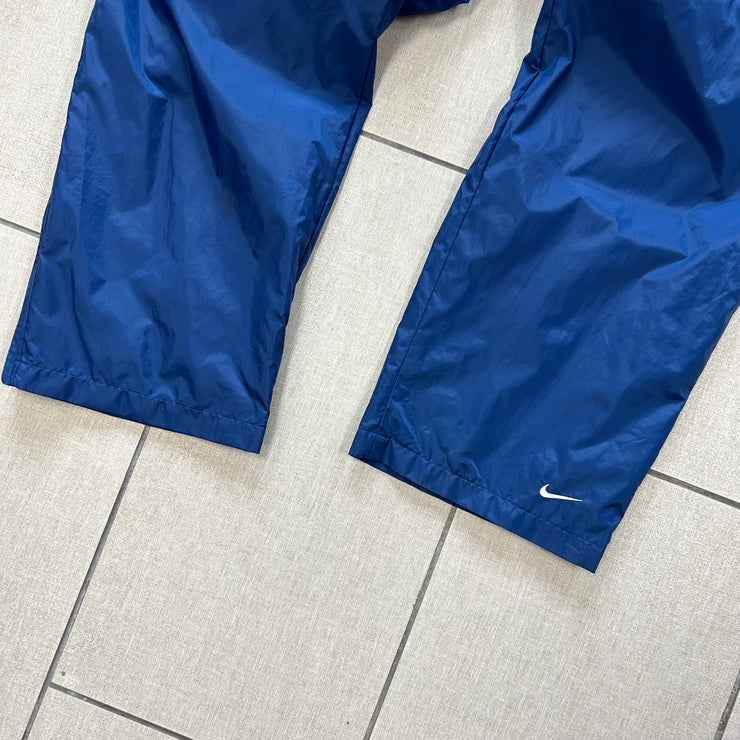 Vintage Nike Swoosh Fleece Lined Blue Splash Pants