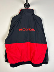 Vintage Y2K Honda Fleece Lined Black & Red Jacket