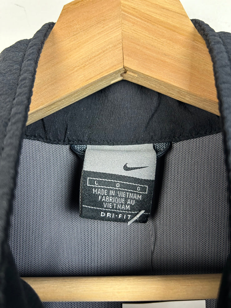 Vintage Nike Mini Swoosh Tonal Black Windbreaker