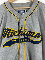 Vintage 90s Starter Michigan Wolverines Grey Baseball Jersey