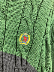 Vintage 90s Tommy Hilfiger Striped Multi Colour Cable Knit Sweater
