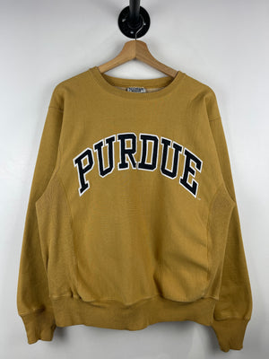 Vintage Steve & Barrys Purdue Embroidered Gold Crewneck